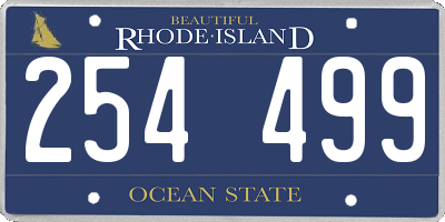 RI license plate 254499