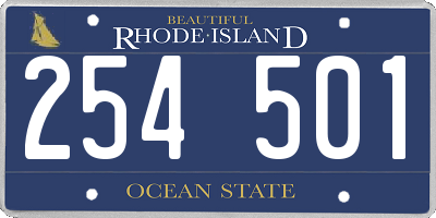 RI license plate 254501