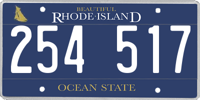 RI license plate 254517
