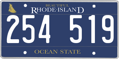 RI license plate 254519