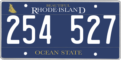 RI license plate 254527