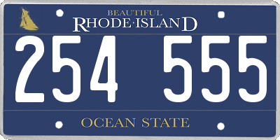 RI license plate 254555