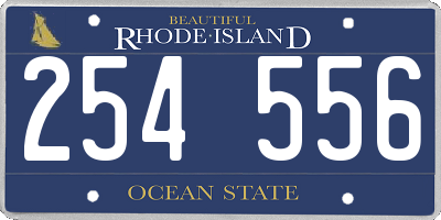 RI license plate 254556