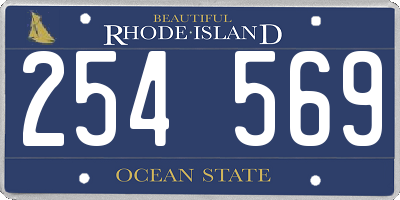 RI license plate 254569