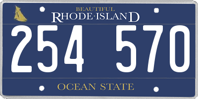 RI license plate 254570