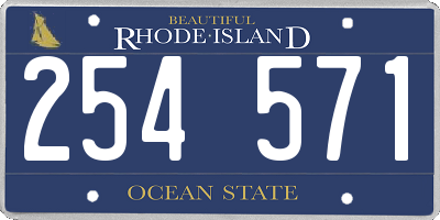 RI license plate 254571