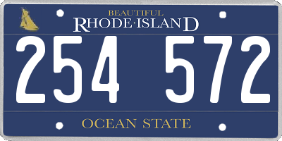 RI license plate 254572