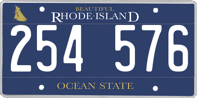 RI license plate 254576