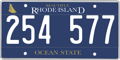 RI license plate 254577