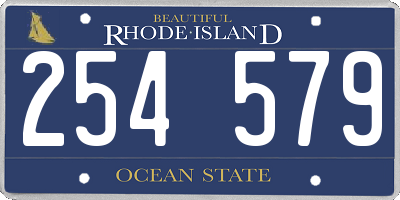 RI license plate 254579