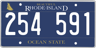 RI license plate 254591