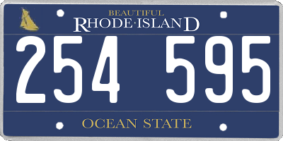 RI license plate 254595