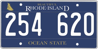 RI license plate 254620