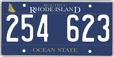 RI license plate 254623