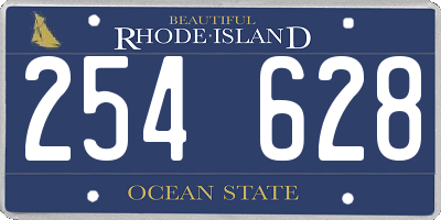 RI license plate 254628