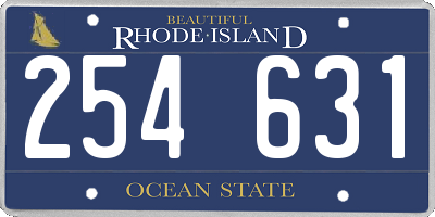 RI license plate 254631
