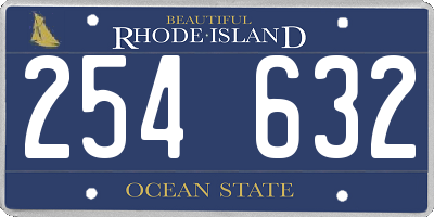 RI license plate 254632
