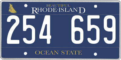 RI license plate 254659