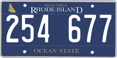 RI license plate 254677