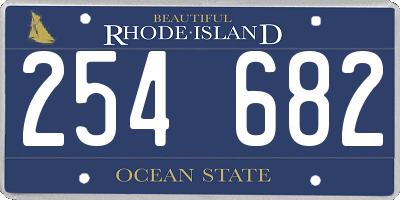 RI license plate 254682