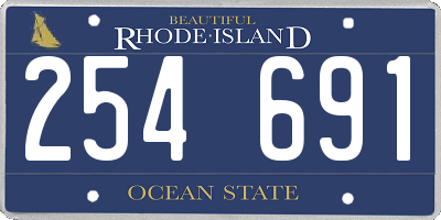 RI license plate 254691