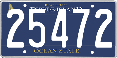 RI license plate 25472