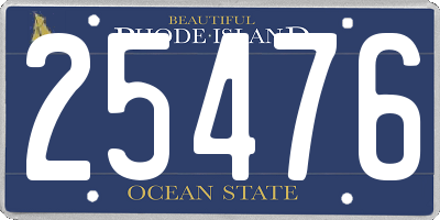 RI license plate 25476
