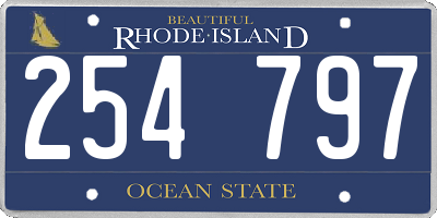 RI license plate 254797