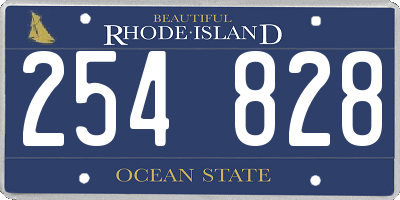 RI license plate 254828
