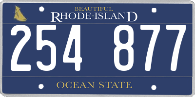 RI license plate 254877
