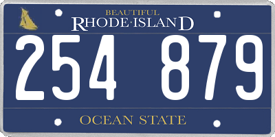 RI license plate 254879