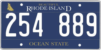 RI license plate 254889