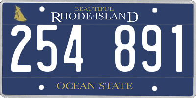RI license plate 254891