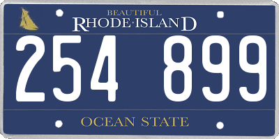RI license plate 254899