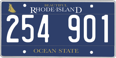RI license plate 254901