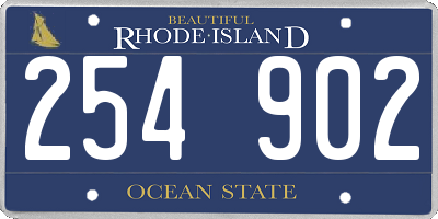 RI license plate 254902