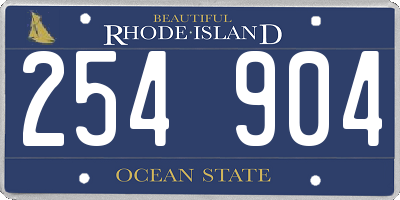 RI license plate 254904