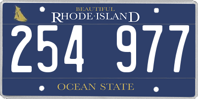 RI license plate 254977