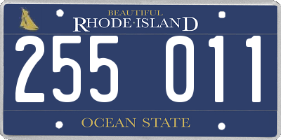 RI license plate 255011