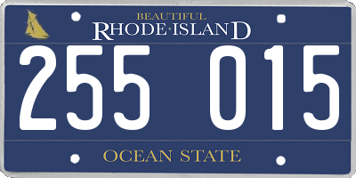 RI license plate 255015