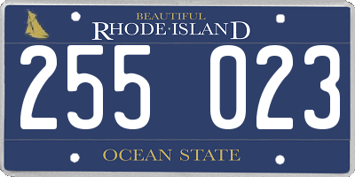 RI license plate 255023