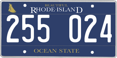 RI license plate 255024