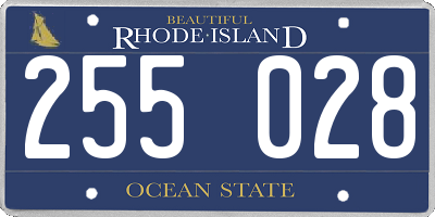 RI license plate 255028