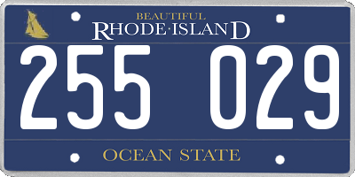 RI license plate 255029