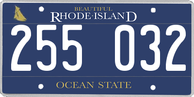RI license plate 255032