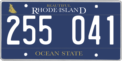 RI license plate 255041