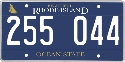 RI license plate 255044