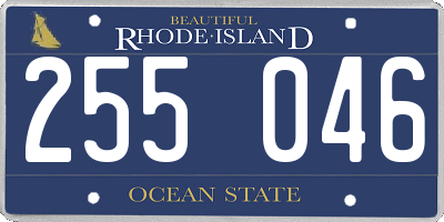 RI license plate 255046