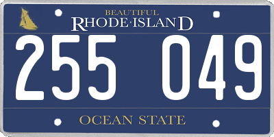 RI license plate 255049
