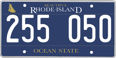 RI license plate 255050